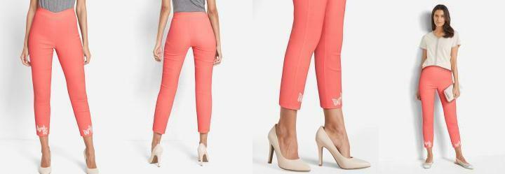 Cala com Elstico Cintura Alta Coral