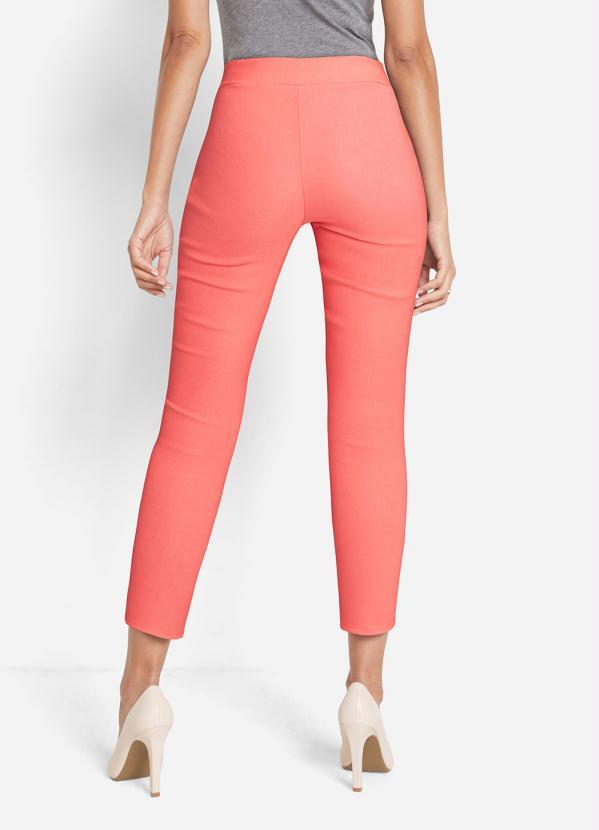 Queima Estoque - Calça com Elástico Cintura Alta Coral 2
