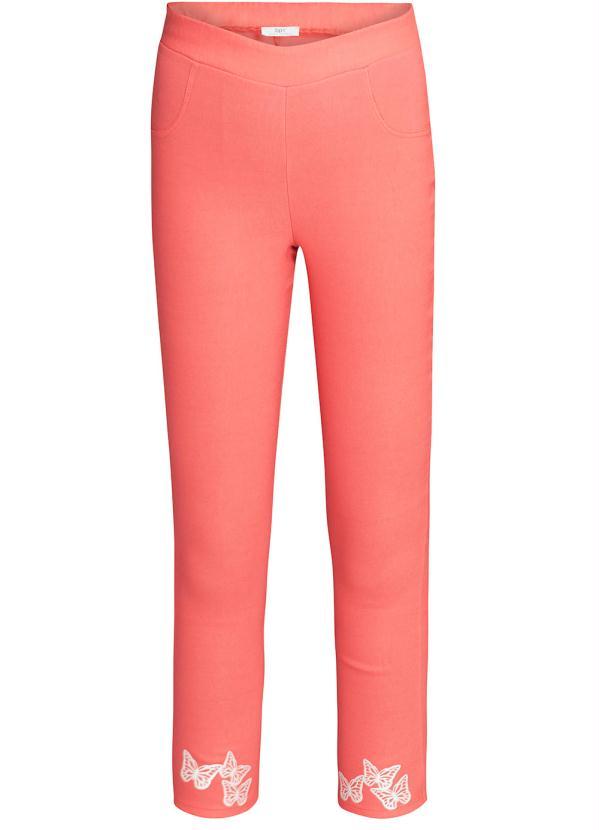 Queima Estoque - Calça com Elástico Cintura Alta Coral 5