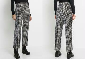 Cala Cropped Xadrez Preto e Branco