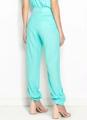 Maria Filó - Calça de Linho Detalhe Resina Azul - MARIA FILÓ