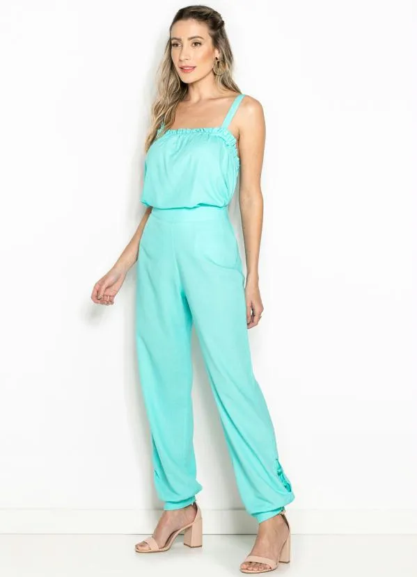 Maria Filó - Calça de Linho Detalhe Resina Azul 3