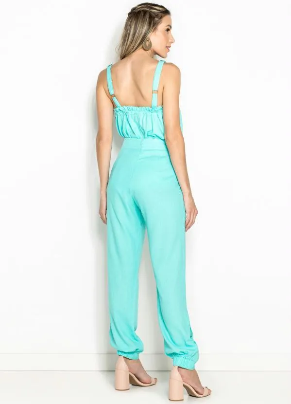 Maria Filó - Calça de Linho Detalhe Resina Azul 4