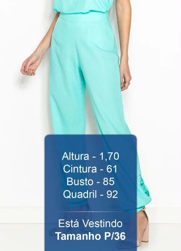 Maria Filó - Calça de Linho Detalhe Resina Azul 5