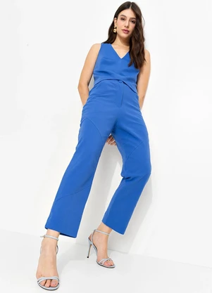 You Premium - Calça em Alfaiataria Azul - YOU PREMIUM