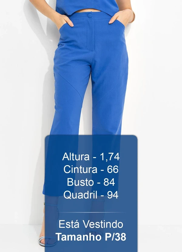 You Premium - Calça em Alfaiataria Azul 5