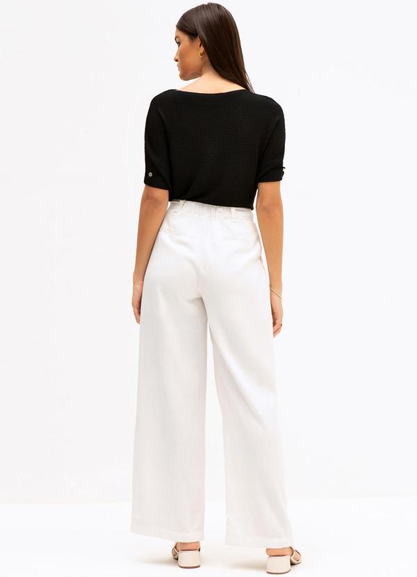 Principessa - Calça em Tecido com Textura Alissa Bege 4