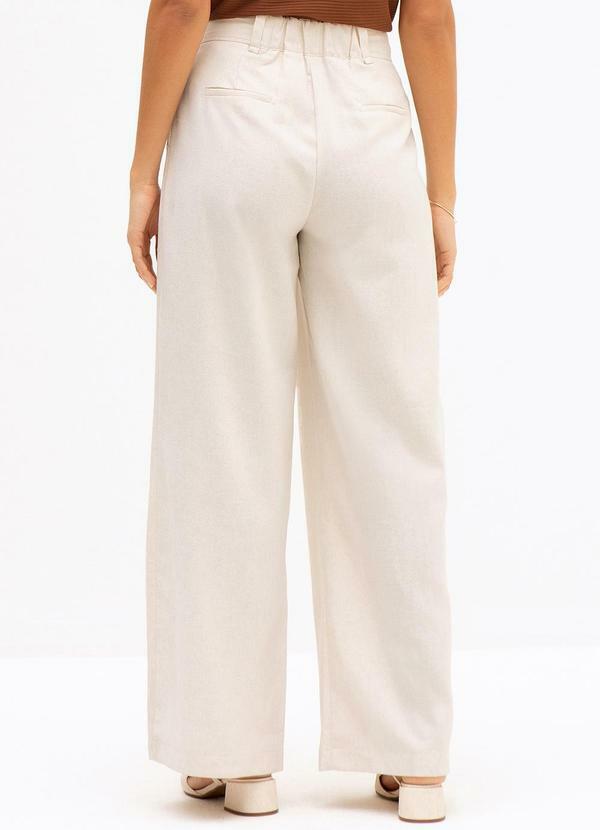 Principessa - Calça em Tecido com Textura Alissa Bege 2