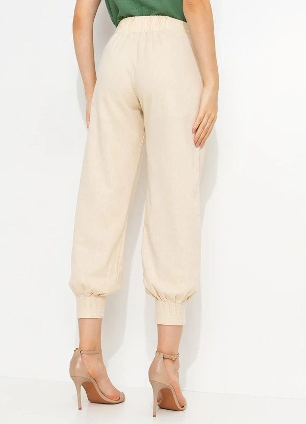 You Premium - Calça em Viscolinho Bege 2