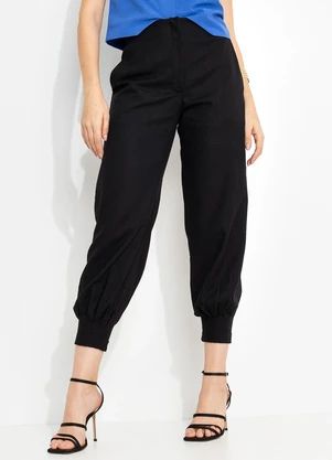 You Premium Calça em Viscolinho Preto