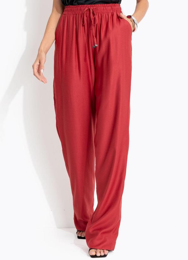 Colcci - Calça em Viscose Vermelho