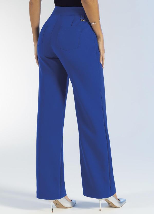 Gris - Calça Estruturada em Alfaiataria Azul 2