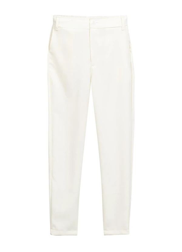 Marialícia - Calca Feminina Alfaiataria Bege 5