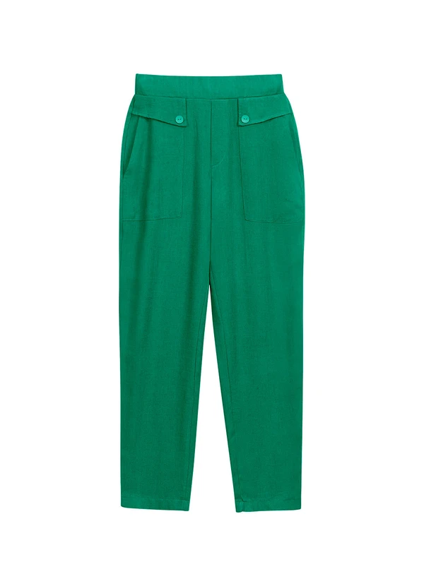 Marialícia - Calça Feminina com Bolso Frontal Verde