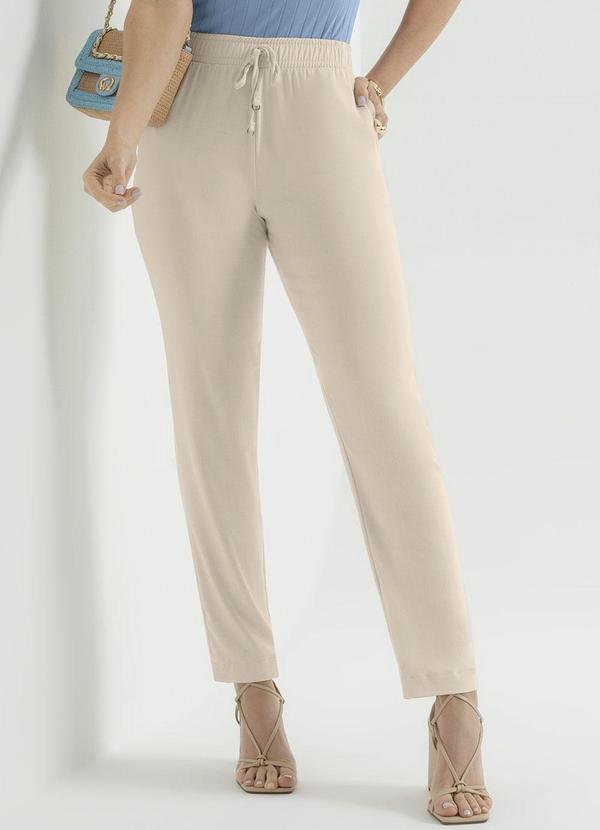 Cativa - Calça Feminina de Cintura Alta Off White