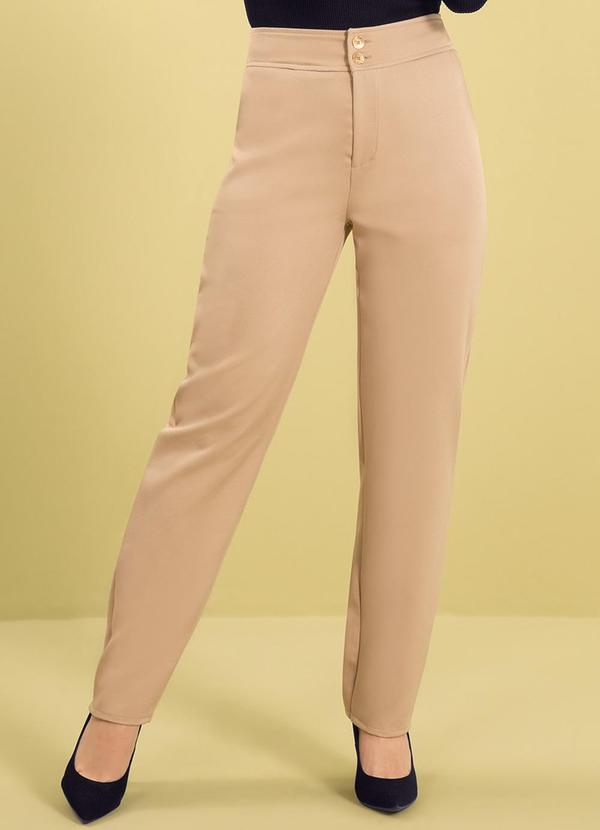 Cativa - Calça Feminina Elegante em Alfaiataria Marrom