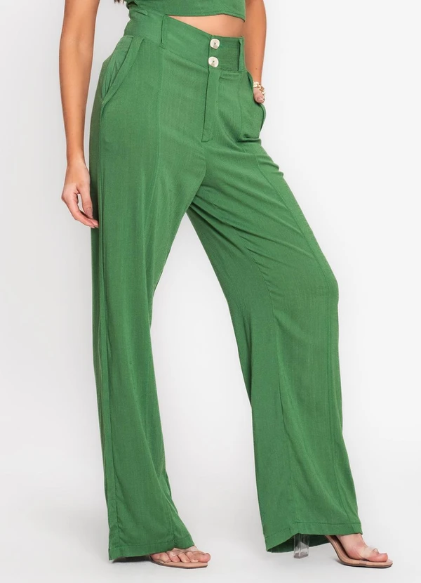 Endless - Calça Feminina em Viscose Verde
