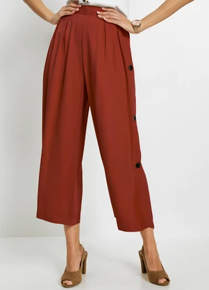 bonprix - Calça Ferrugem em Viscose Plana - BONPRIX