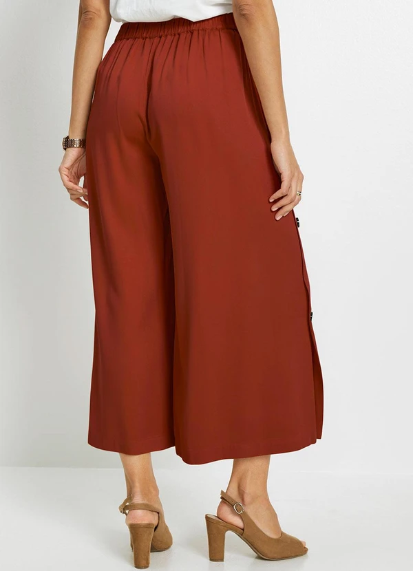 bonprix - Calça Ferrugem em Viscose Plana 2