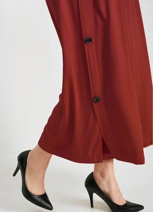 bonprix - Calça Ferrugem em Viscose Plana 5