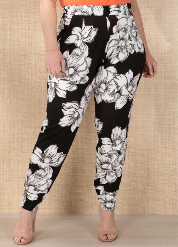Outlet - Calça Floral com Punhos Largos 5