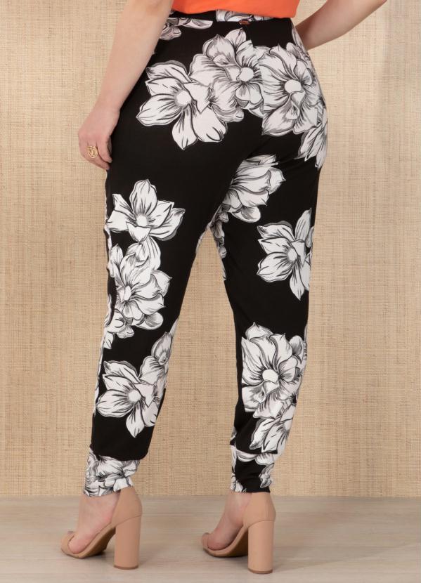 Outlet - Calça Floral com Punhos Largos 4