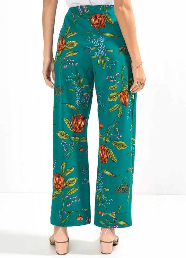 Moda Pop - Calça Floral Delicado em Malha 2