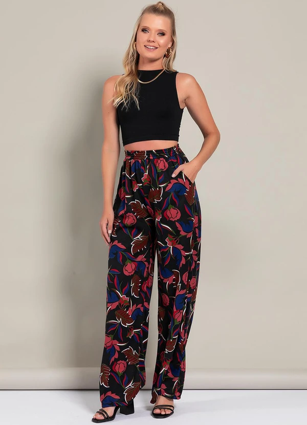 Moda Pop - Calça Floral Invernal em Malha 3