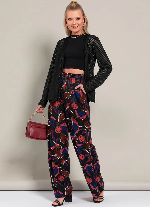 Moda Pop - Calça Floral Invernal em Malha 5