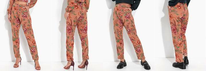 Cala Floral Marrom com Bolsos Funcionais