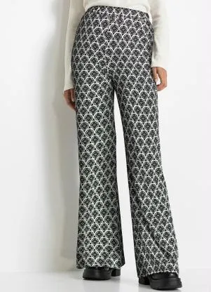 bonprix - Calça Geométrico em Malha de Viscose - BONPRIX