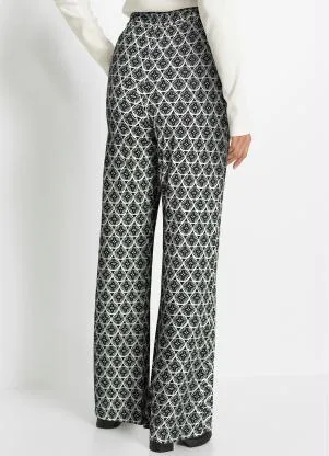 bonprix - Calça Geométrico em Malha de Viscose - BONPRIX