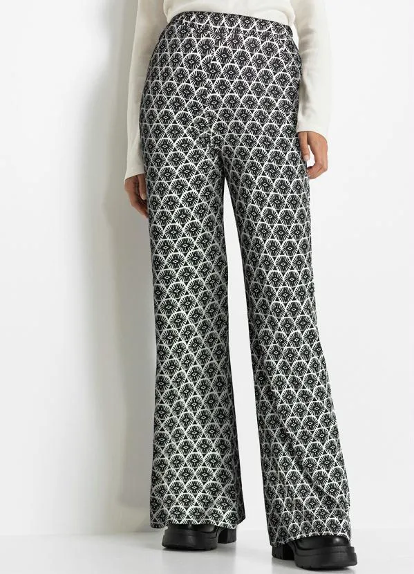 bonprix - Calça Geométrico em Malha de Viscose