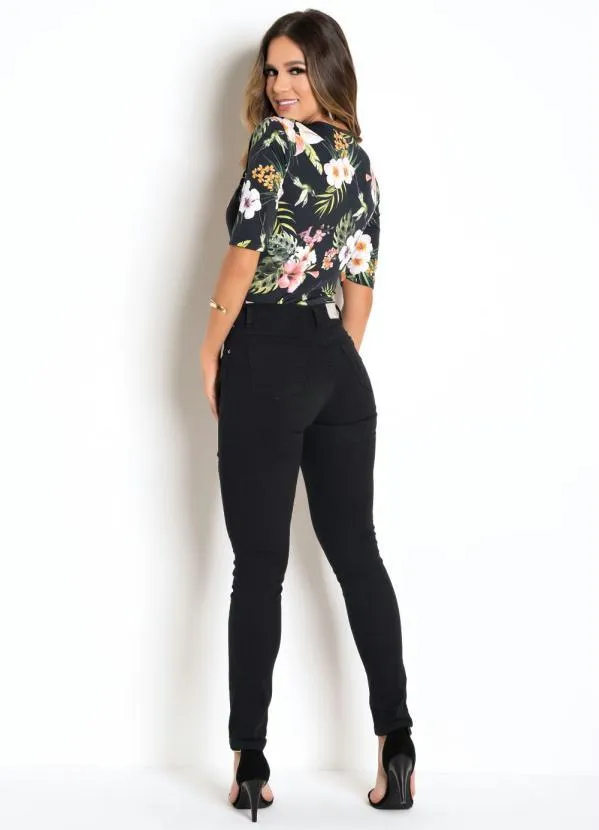 Sawary Jeans - Calça Hot Pants Destroyed Preta Sawary 5