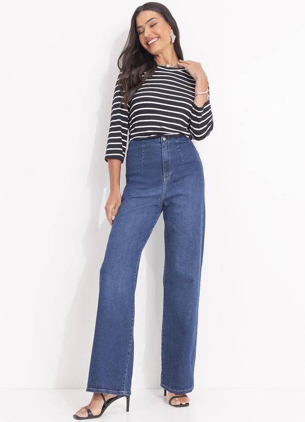 Quintess - Calça Jeans Azul Escuro em Jeans 11