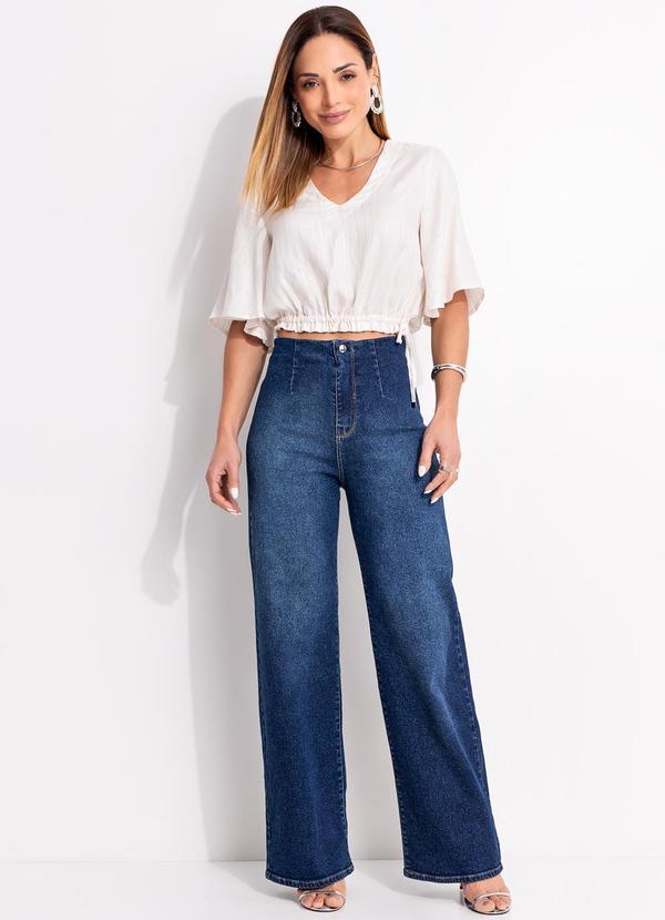 Quintess - Calça Jeans Azul Escuro em Jeans 3