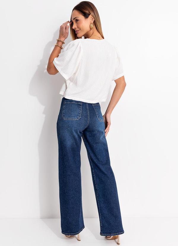 Quintess - Calça Jeans Azul Escuro em Jeans 5