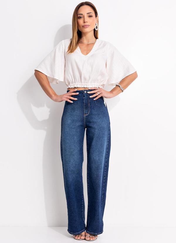 Quintess - Calça Jeans Azul Escuro em Jeans 6