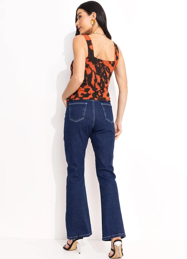 Quintess - Calça Jeans Azul Escuro em Jeans 4