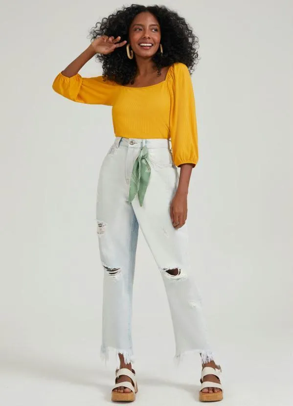 Lunender - Calça Jeans Azul 3