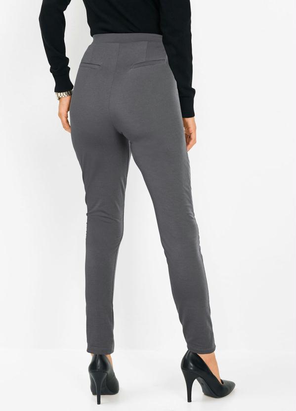Outlet - Calça Jersey Cintura Alta Chumbo 2