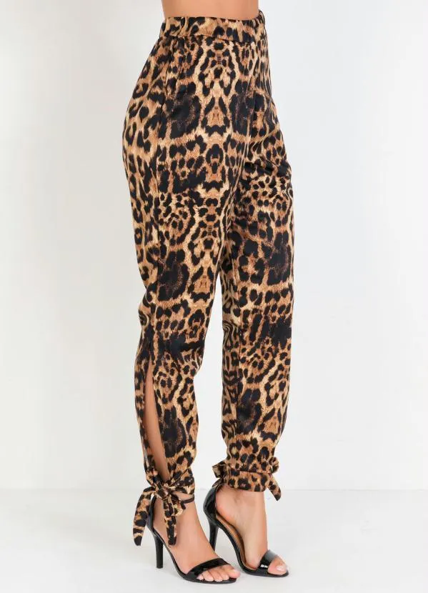 Moda Pop - Calça Jogger Onça com Fendas e Amarração 5
