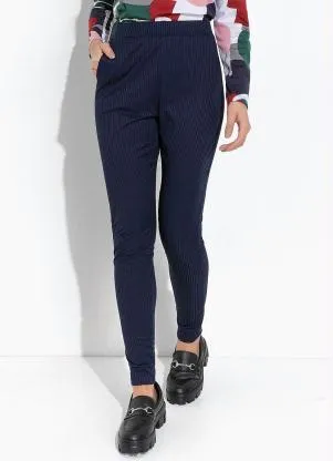 Moda Pop - Calça Marinho com Bolsas Funcionais - MODA POP