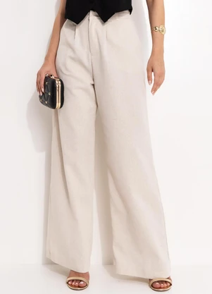 Quintess - Calça Natural em Linho - QUINTESS