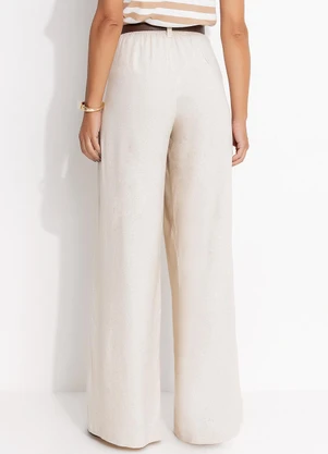 bonprix - Calça Off White em Linho - BONPRIX