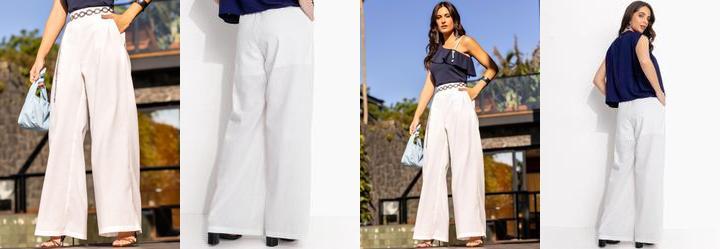 Cala Off White em Linho