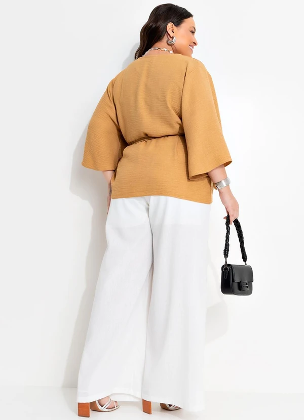 Quintess - Calça Off White em Linho 12