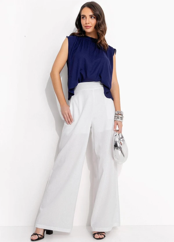 Quintess - Calça Off White em Linho 8