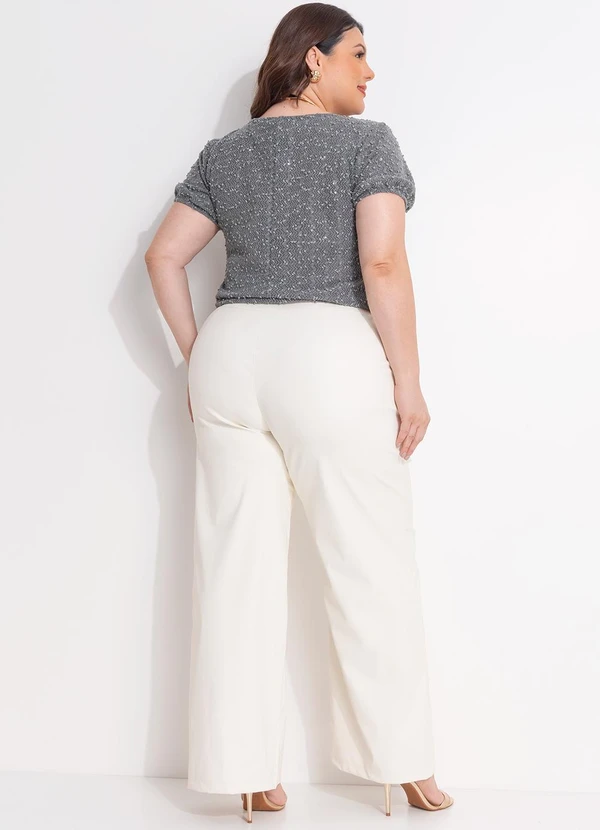 Quintess - Calça Off White em Material Sintético 11