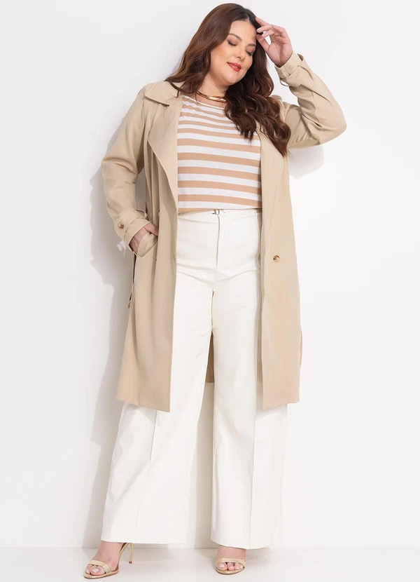 Quintess - Calça Off White em Material Sintético 5